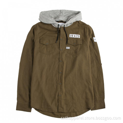 Non-ironing Men's Long Sleeve Hoodie Cotton Hoddie Shirt